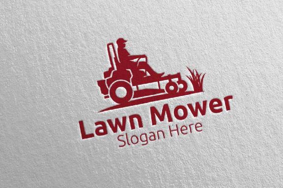 Lawn Mower Gardener Mowing Logo 22