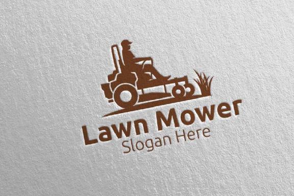 Lawn Mower Gardener Mowing Logo 22