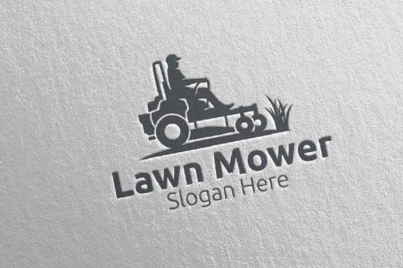 Lawn Mower Gardener Mowing Logo 22