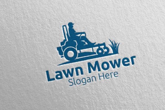 Lawn Mower Gardener Mowing Logo 22