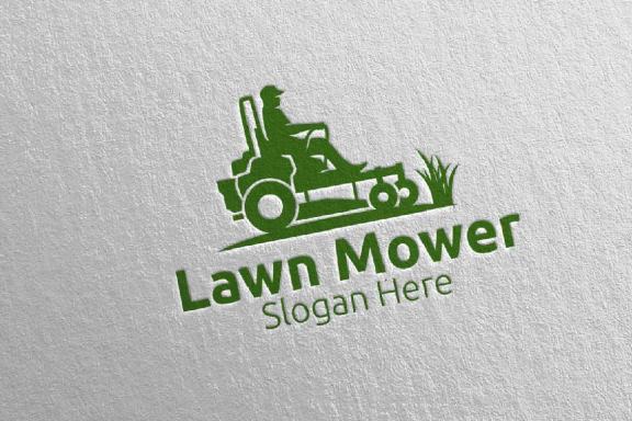 Lawn Mower Gardener Mowing Logo 22