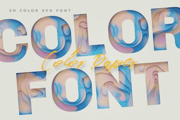 Paper Cut - Color SVG Font