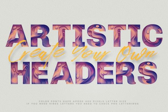 Paper Cut - Color SVG Font