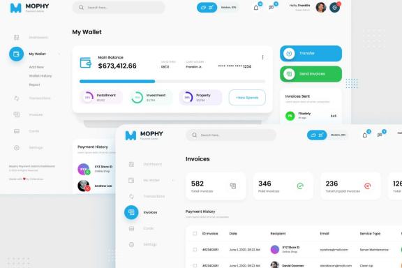 Mophy - Payment Admin Dashboard UI Template