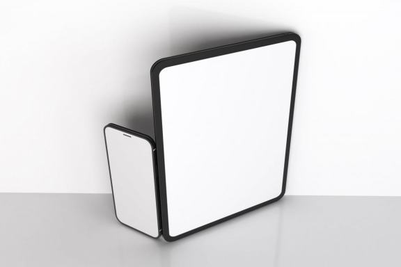 Realistic Tablet and Smartphone Device Mockup