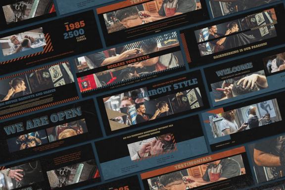 Oldschool Barbershop Facebook Ads Banner