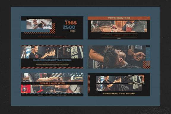 Oldschool Barbershop Facebook Ads Banner