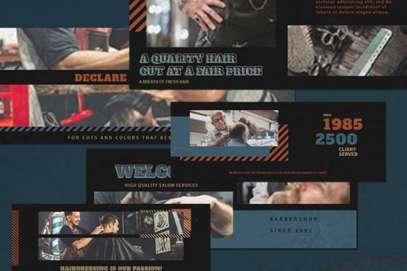 Oldschool Barbershop Facebook Ads Banner
