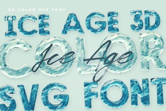 Ice Age - 3D Color SVG Font
