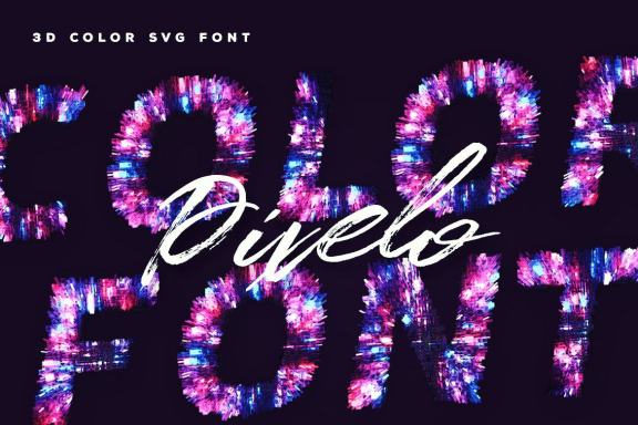 Pixelo - 3D Color SVG Font