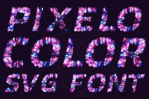 Pixelo - 3D Color SVG Font