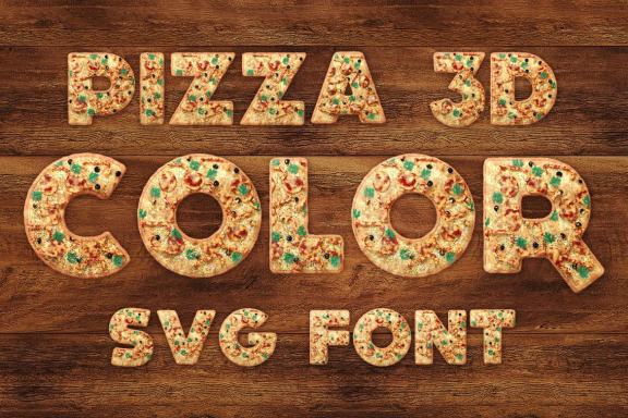 Pizza - 3D Color SVG Font