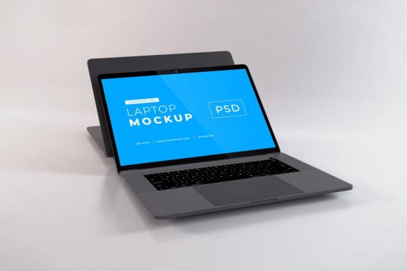 Realistic Macbook Pro Laptop Mockup Template