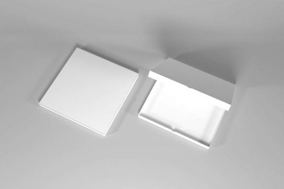 Realistic Pizza Box Packaging Mockup Template