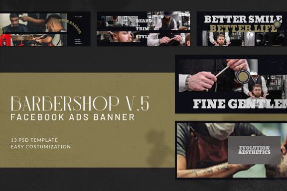 Barbershop V5 Facebook Ads Banner