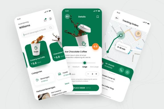Ombe - Coffee Shop iOS App Design UI Template