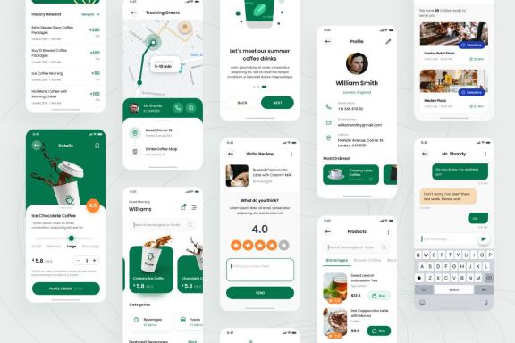 Ombe - Coffee Shop iOS App Design UI Template