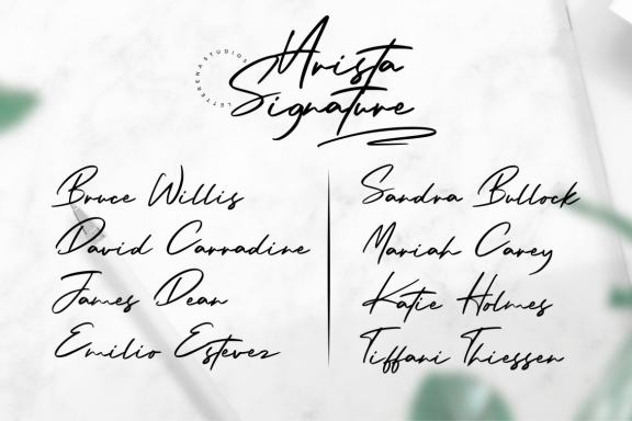 Arista Signature - Modern Signature Font