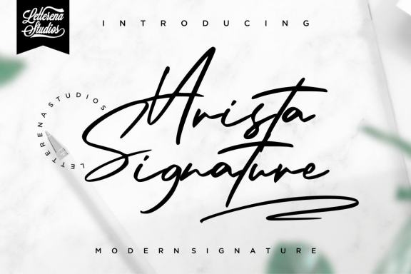 Arista Signature - Modern Signature Font
