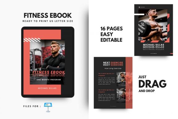 Fitness trainer ebook keynote presentation template