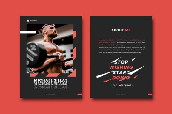 Fitness trainer ebook keynote presentation template