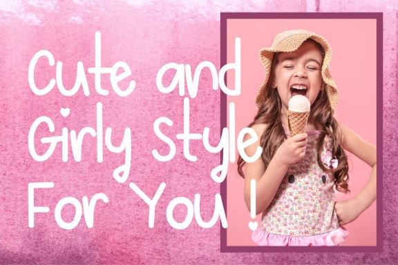 Girlsfa - Cute and Girly Monoline Font