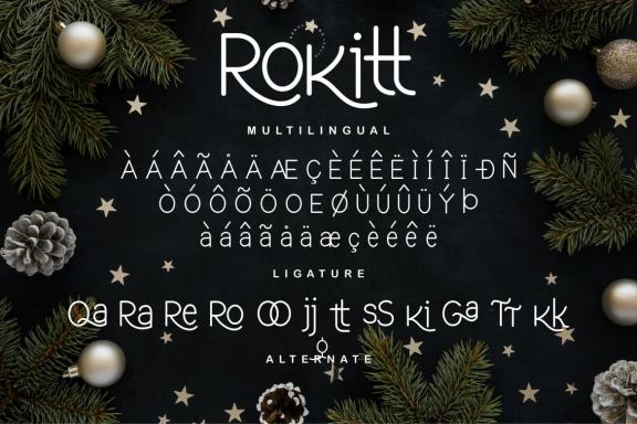 Rokitt - Monoline Sans Serif Font