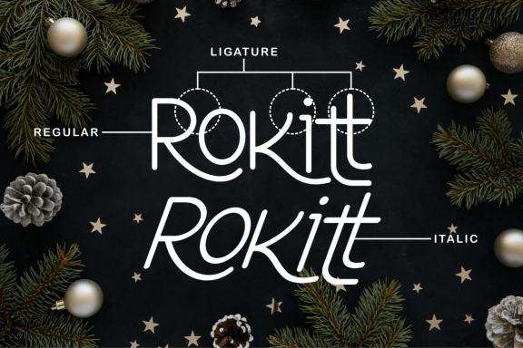 Rokitt - Monoline Sans Serif Font