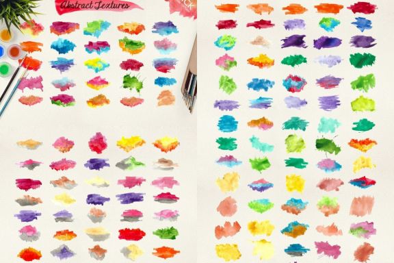 500 Watercolor Textures Packs