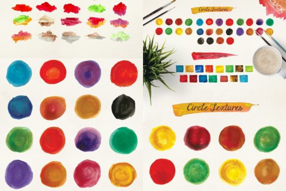 500 Watercolor Textures Packs