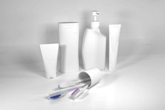 Realistic Bath Kit Mockup Template