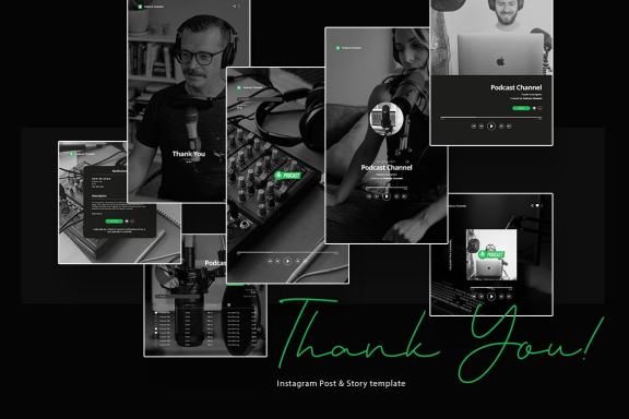 Podcast Instagram Post and Story Template