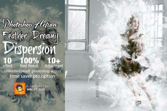 Feather Dreamy Dispersion Photoshop Action