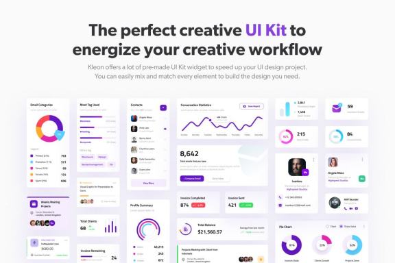 Kleon - Clean Admin Panel Dashboard UI Template