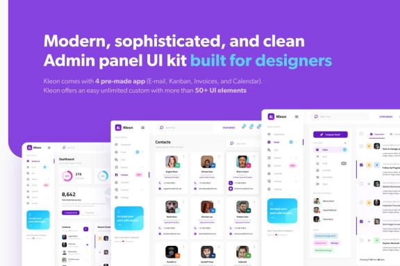 Kleon - Clean Admin Panel Dashboard UI Template