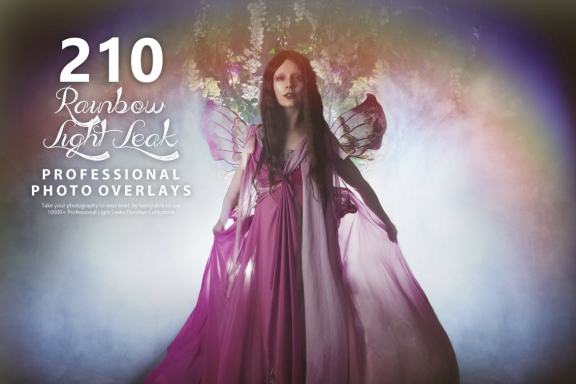 210+ Rainbow Light Leak Photo Overlays