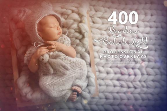400+ Rainbow Bokeh Light Leak Photo Overlays