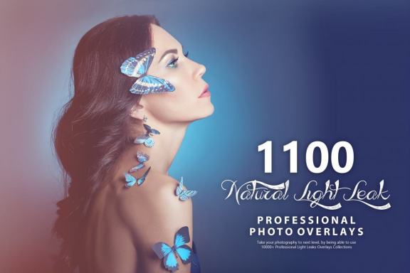 1100 Natural Light Leak Photo Overlays