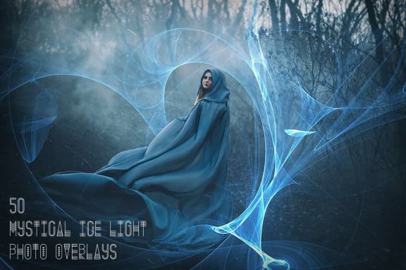 50 Mystical Ice Light Photo Overlays