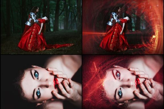50 Mystical Red Light Photo Overlays
