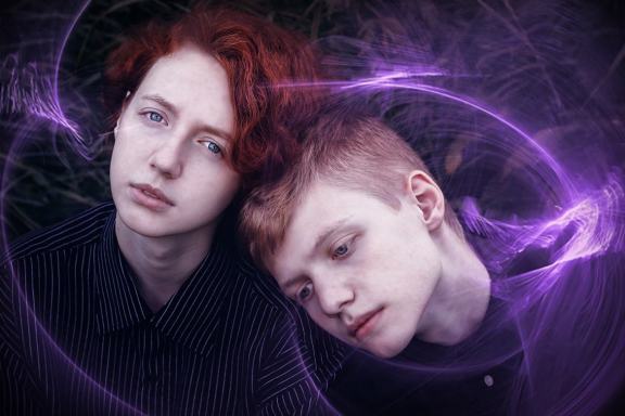 50 Purple Light Magic Photo Overlays