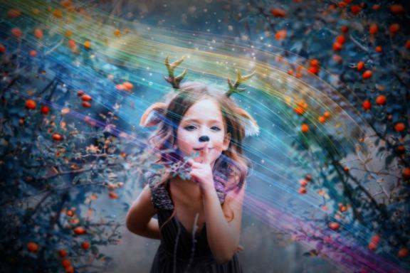50 Rainbow Light Waves Photo Overlays