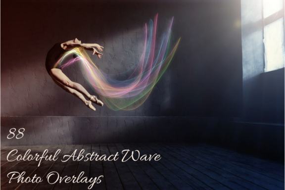 88 Colorful Abstract Wave Photo Overlays