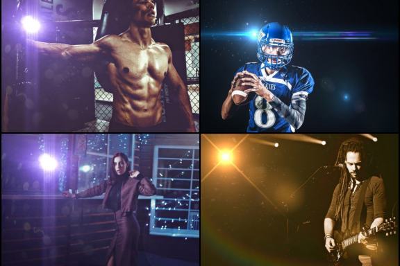 100 Professional Lens Flare Overlays