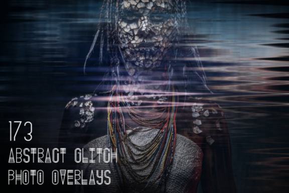 173 Abstract Glitch Photo Overlays