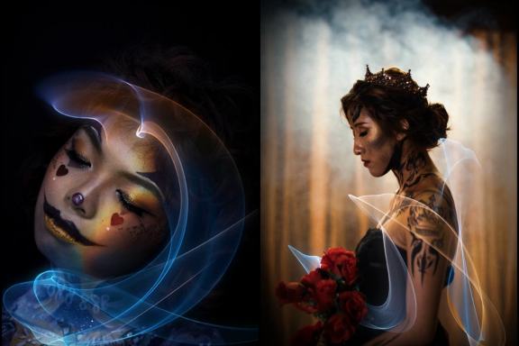 175 Flame and Ice Wave Photo Overlays