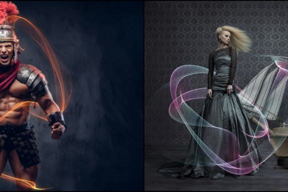 200 Flame Waves Photo Overlays