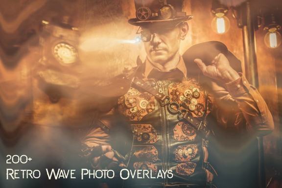 200+ Retro Wave Photo Overlays