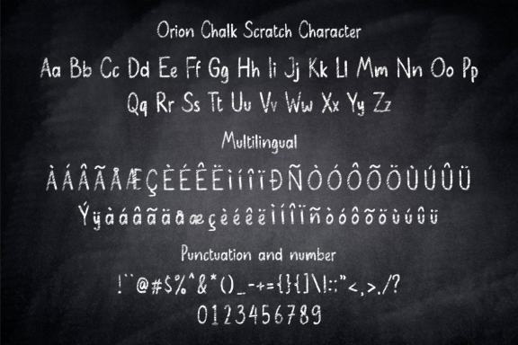Orion Chalk Font - Two Styles - Solid & Scratch