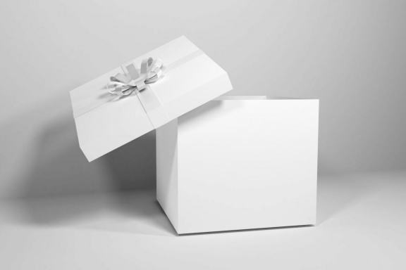 Christmas Gift Box - Free Mockup Template